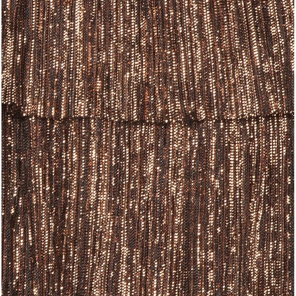 Sabina Musayev Metallic Bronze Deep-V Tiered Maxi Dress - Picture 3 of 4
